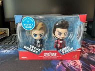 Hot Toys Cosbaby 美國隊長+鋼鐵人 絨毛限量版