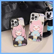 Cute Pink Haired Girl iPhone Case, Creative Colors iP 11/12/13/14/15/16/17/Plus/Pro/Max/XR/XS