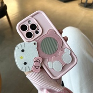 Sanrio Hello Kitty Makeup Mirror Phone Case For Realme 9i C2 7 6 2 Pro 4G U1 Q3 Pro GT Master 5 5i 5