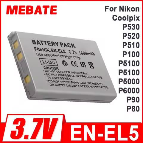 1600mAh EN-EL5 ENEL5 EL5 Batteries For Nikon Coolpix P530 P520 P510 P100 P5100 P5100 P5000 P6000 P90