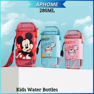 280ML DISNEY Kid's Water Straw Square Shape Bottle Tritan