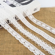 Cotton Lace Clothing Decoration White Size 1-2 Cm.(️Cut And Sold By The Yard)