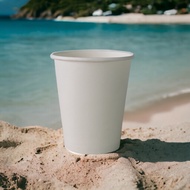 Paper cups 9oz ~ 280ml - Set of 50 plain paper cups, environmentally friendly products