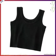 Msia Ready Stock🔥T2316 Plain Vest Suspender Crop Top Sports Sleeveless Top