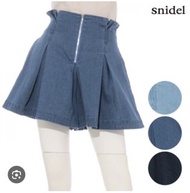 日本品牌Snidel 高腰藍色牛仔裙褲