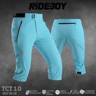 TCT1.0 SKY BLUE - 3/4 Shorts for Men AND Women Cycling Sports Non Padding shortpants RIDE AND JOY Ca