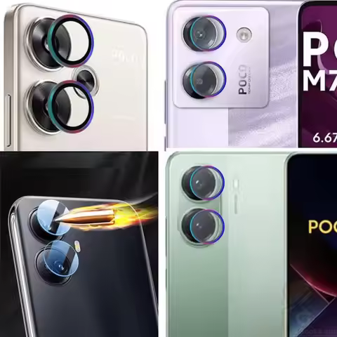 for Xiaomi POCO X7 Pro M7 Pro 5G F6 Lens Protector Tempered Glass Cap Back Camera Cover Colorful Met