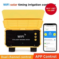 Dual Zone WIFI Solar Irrigation Timer Smart APP Control Automatic Watering System Outdoor Garden Too