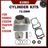 Motorcycle Engine Parts Kit For CG250 CG300, 72.5mm Bore 350cc Cylinder