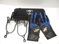 日本品牌 HATAKEYAMA(HA) V4X 羊皮 打擊手套保護盒組 深藍(AE-210)內含盒+支撐掛勾+打套一雙