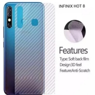 Garskin Carbon INFINIX HOT 8 Anti gores Belakang handphone Back Door