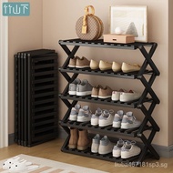 Bamboo Mountain Shoe Rack Installation-Free Foldable Home Doorway Rental Dormitory Simple Shoe Rack Multi-Layer Shoes