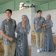Gamis Thara Couple Lamaran Premium Mewah Gamis Batik Modern Kombinasi