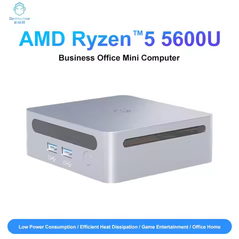GenMachine New AMD Ryzen 5 5600U Mini PC Windows 10 Ryzen 3.3GHz Up to 4.2GHz 2*DDR4 Max Support 64G