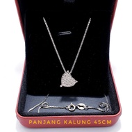 925 Silver Women's Necklace with White Gold Plating - 925 Silver Love Pendant Necklace Jewelry