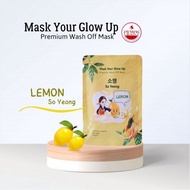 MASKER ORGANIK LEMON MASK YOUR GLOW UP ORGANIC MASKYOURGLOWUP WAJAH