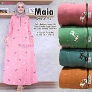 Maia Dress 3 Babytery Import Ld. 105-112 cm Allsize Fit To Xl-xxl Busui Front Zipper