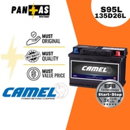 [Installation Provided] CAMEL PLUS EFB MF Car Battery Bateri Kereta | S95 L | 135D26 L | PROTON