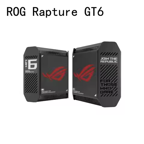 ASUS ROG Rapture GT6 AX10000 Whole-Home Tri-Band Mesh WiFi 6 System Coverage up to 5,800sq.ft 7+Room