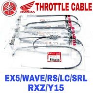 THROTTLE CABLE EX5 WAVE125 RS150 Y100 Y110 LC135 RXZ NEW EGOS SRL115 Y15ZR SRL110 SRL115FI MOTOR YAMAHA HONDA SPARE PART