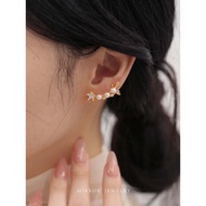 Little Moose Man {Night Night Night Star} 925 Sterling Silver Asymmetrical Beads Star Earrings Femal