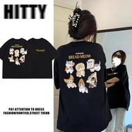 HITTY Baju perempuan tshirt woman BREAD-MEOW print t shirt oversize woman baju wanita baggy shirt ov