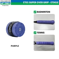 Yonex ETEC Super Over Grips ET901E (1 wrap) - For Badminton, Tennis & Pickleball Paddle Grip