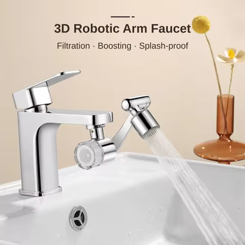 Universal 360° Rotation Filter Nozzle Splash Proof Faucet Kitchen Washbasin Faucets Extension Adapte