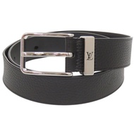 Louis Vuitton Pont Neuf 35mm M8202 Leather Black Belt LV 1452 [Used] LOUIS VUITTON Men's