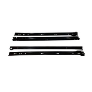 (45 cm) Rel Laci Roda Hitam Single Track 450 mm | Rel Lemari 1 Set 45 cm