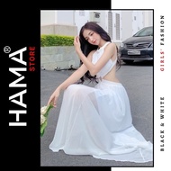 HAMA STORE H50 Backless MAXI Camisole Dress - Luxurious elastic waistband at the back