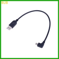 BUB 30cm 11 81inch USB to Right Angled Mini USB Data Cord Power Charging Cable Efficient File Transf
