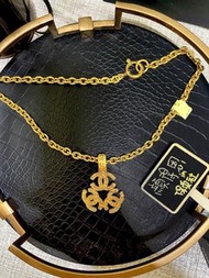 現貨在台」22弄 Chanel vintage 1994年 古董 老香 24k 葡萄藤 三重奏 3logo 長項鍊 項鍊