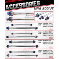 Stainless Steel Front/Rear Wheel Shaft Y15ZR/LC135/RS150/RXZ/EX5/Y15 Arm Shaft Titanium Skru Nut Tay