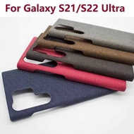 S22 Ultra Cover Samsung S21 Ultra S22 Plus Phone Case Fabric Leather Canvas Pattem Cover Protective