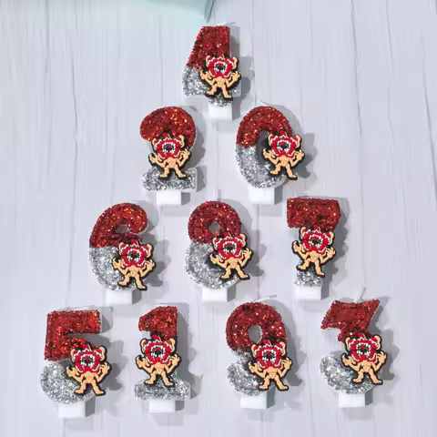Hot 0-9 Number Cake Decorating Candles Stranger Eleven Theme Birthday Party Topper Supplies
