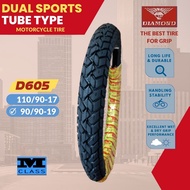 R17 & R19 D605 DUAL SPORTS TIRE FOR XR150L XTZ150 - DIAMOND TIRE 90/90-19 TL 110/90-17 TL 90/90-19 T