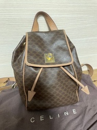 Celine Macadam Triomphe Backpack 賽琳中古棕花背包