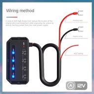 (XCTS) Car Fuse Box LED Indicator Waterproof Fuse Junction Box 12V Suitable for Car Motorcycle Elect