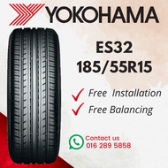 1855515 185 55 15 185/55R15 185-55-15 YOKOHAMA BLUEARTH ES32 Car Tyre Tire  (FREE INSTALLATION)