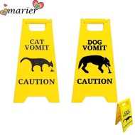 MARIER Dog Vomit Sign, Bright Yellow Gift Cat Vomit Sign,  Funny Warning Sign