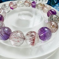 天然仙女透閃彩超七11.7-12.5mm46.15g三輪骨幹紫紅超七紫超七