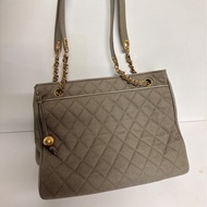 CHANEL A02900 VINTAGE 灰色金球購物包托特包