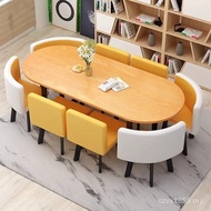 Dining Table 6 People Rectangular Commercial Negotiation Leisure Combination Home Office Conference 