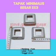 ring hollow 30x30 mm besi plat tapak minimalis ornamen pagar