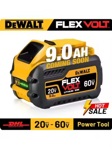 Original DEWALT battery, 20V, 6AH, rechargeable lithium ion battery, DEWALT, DCB115, DCB118, fast ch