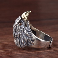 Retro Eagle Ring Men Style Trendy Unique Index Finger Ring 925 Thai Silver Fashion Domineering Eagle