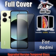 Upgraded Full Coverage Anti-Spy Privacy Tempered Glass For Redmi Note 14s 13 12 Turbo 4 3 12s 11 11s