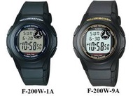 CASIO  10年電力多功能數位錶 F-200W  F-200W-1A F-200W-9A