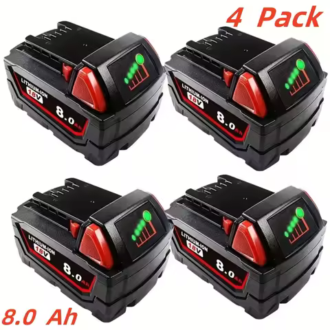 4 Packs 18V 8.0Ah Battery T For Mil-wau-kee M-18 8000mAh Cordless Power Tools Lithium-Ion Battery FO